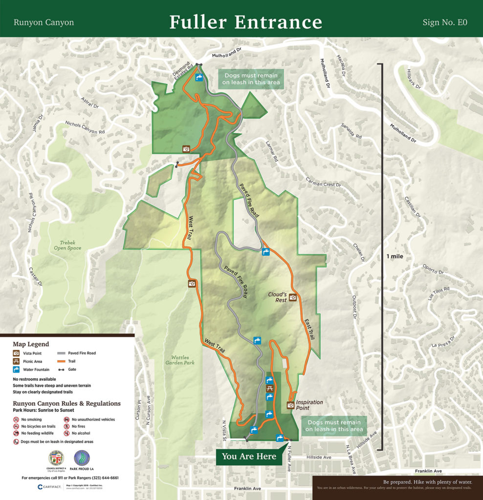 Visit Runyon Canyon Friends of - Runyon Canyon Map 988x1024 